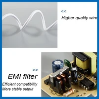 Водонепроницаемый адаптер питания постоянного тока 12 В 2 А ЕС для камер видеонаблюдения AHD камера DVR NVR вход AC100V-240V 5,5 мм * 2,1 мм — изображение 3