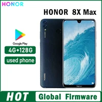 HONOR 8X MAX Smartphone Global firmware 7.12 inches 5000mAh CPU Snapdragon 660 Leather back cover used phoneused phone 1