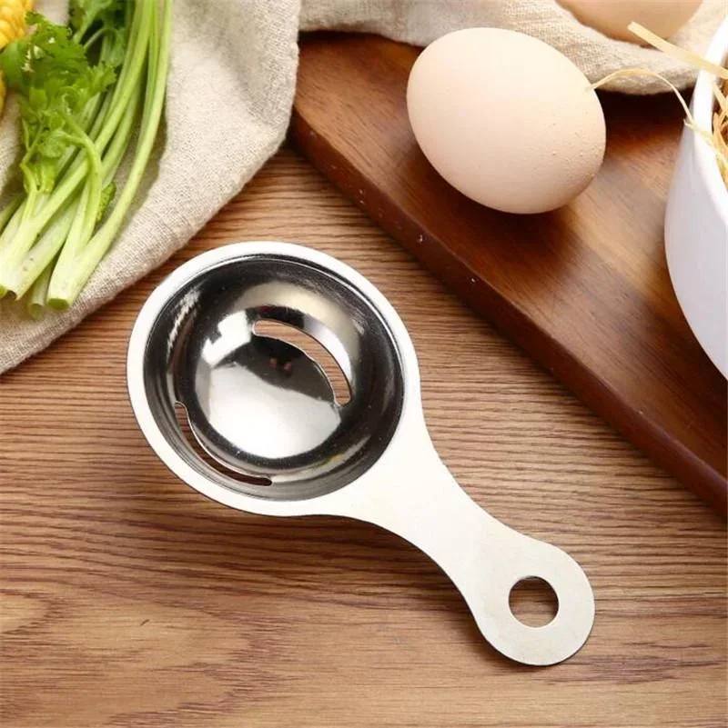 Egg Separator Egg Yolk White Filter Food Grade Eggs Divider Stainless Steel Sieve Kitchen Gadget Baker Tool Extractor eggshell separator egg separator