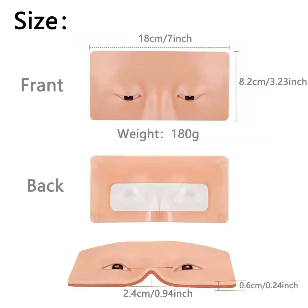 Testa di manichino per pratica trucco realistico - Viso da allenamento professionale in silicone per artistici cosmetici, applicazioni di trucco riutilizzabili - immagine 6