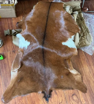 Unique Natural Goat Skin Rug Wool Leather Chair Cushion Carpet for living room, cat mattress, dog beds, area rug defect fur