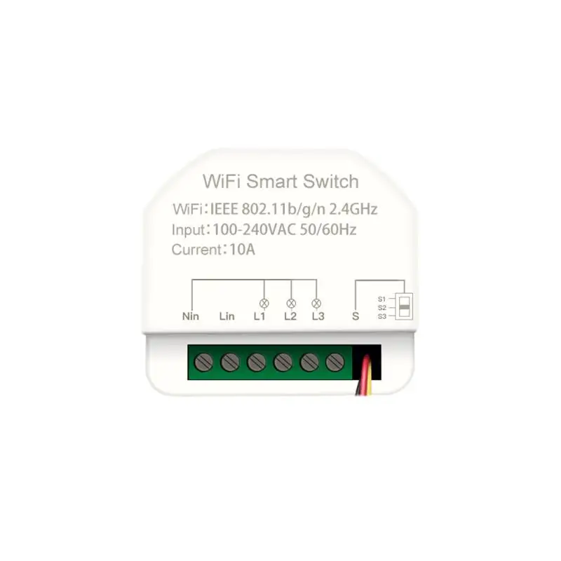 

Умный мини-выключатель Tuya с Wi-Fi, 10 А, 3 клавиши