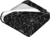 Spider Cobweb Spiderweb Halloween Goth Pattern Flannel Fleece Blanket Ultra-Soft Fluffy Warm Throw Blanket for Couch Bed Seasons 3
