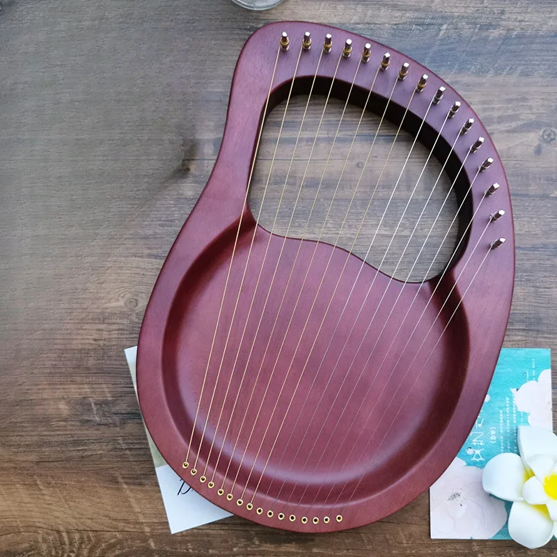 Single-board Lyar Beginner Lille Lira Sound Niche wood Instrument Harp Retro folk play Musical Stringed Instruments