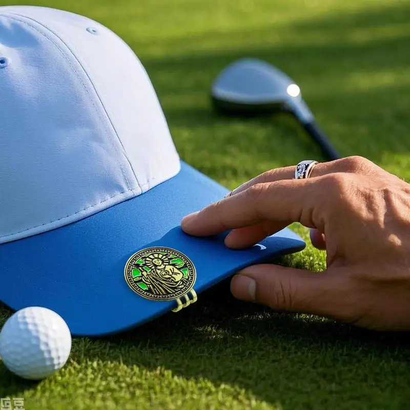 Golfer Ball Marker Funny Saint Jew Jesus Creative Golfer Ball Marker Hat Clip Magnetic Plated Alloy Trendy Decorative Caps