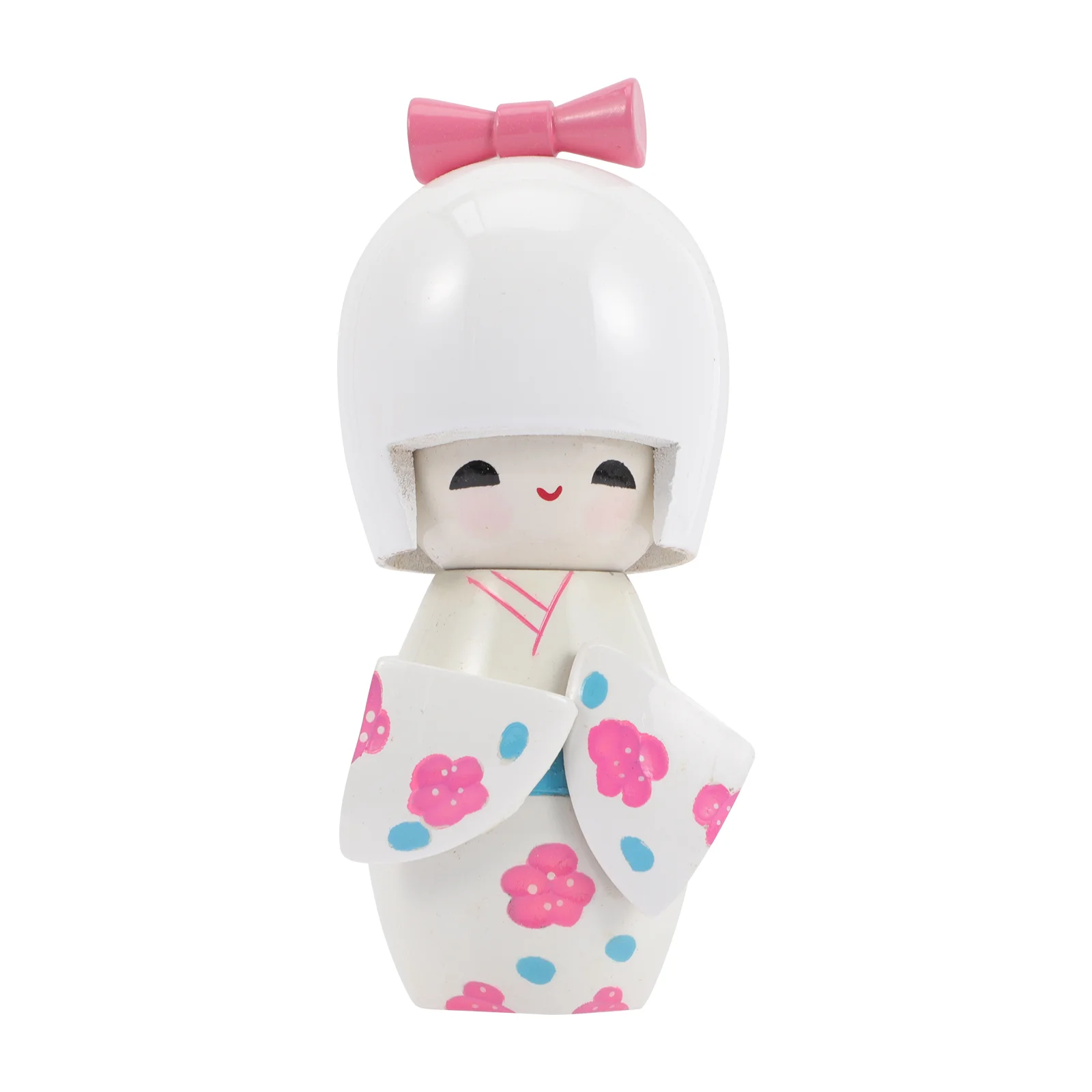 Bambole Kimono Giapponesi Bianche Ornamento Da Sposa In Miniatura Bambola Floreale Kokeshi Decorazione Da Scrivania Carina Tradizionale