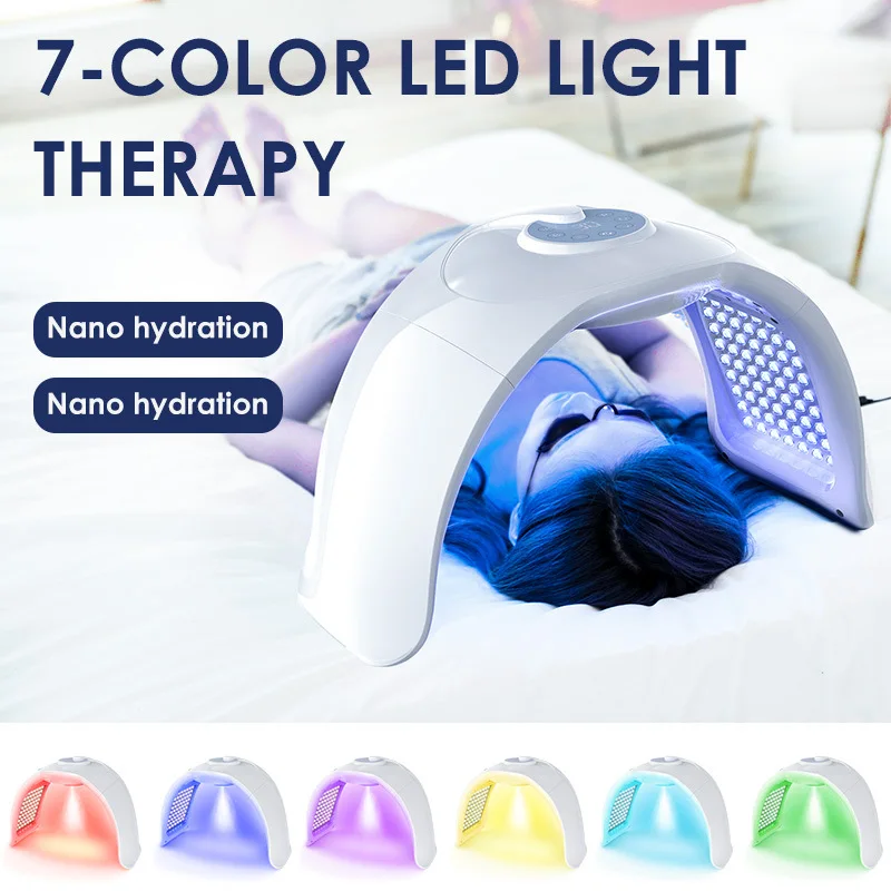 

Seven Color Nano Spray Spectrometer LED Red Blue Beauty Salon Household Face Acne Light White Photon Rejuvenation Instrument