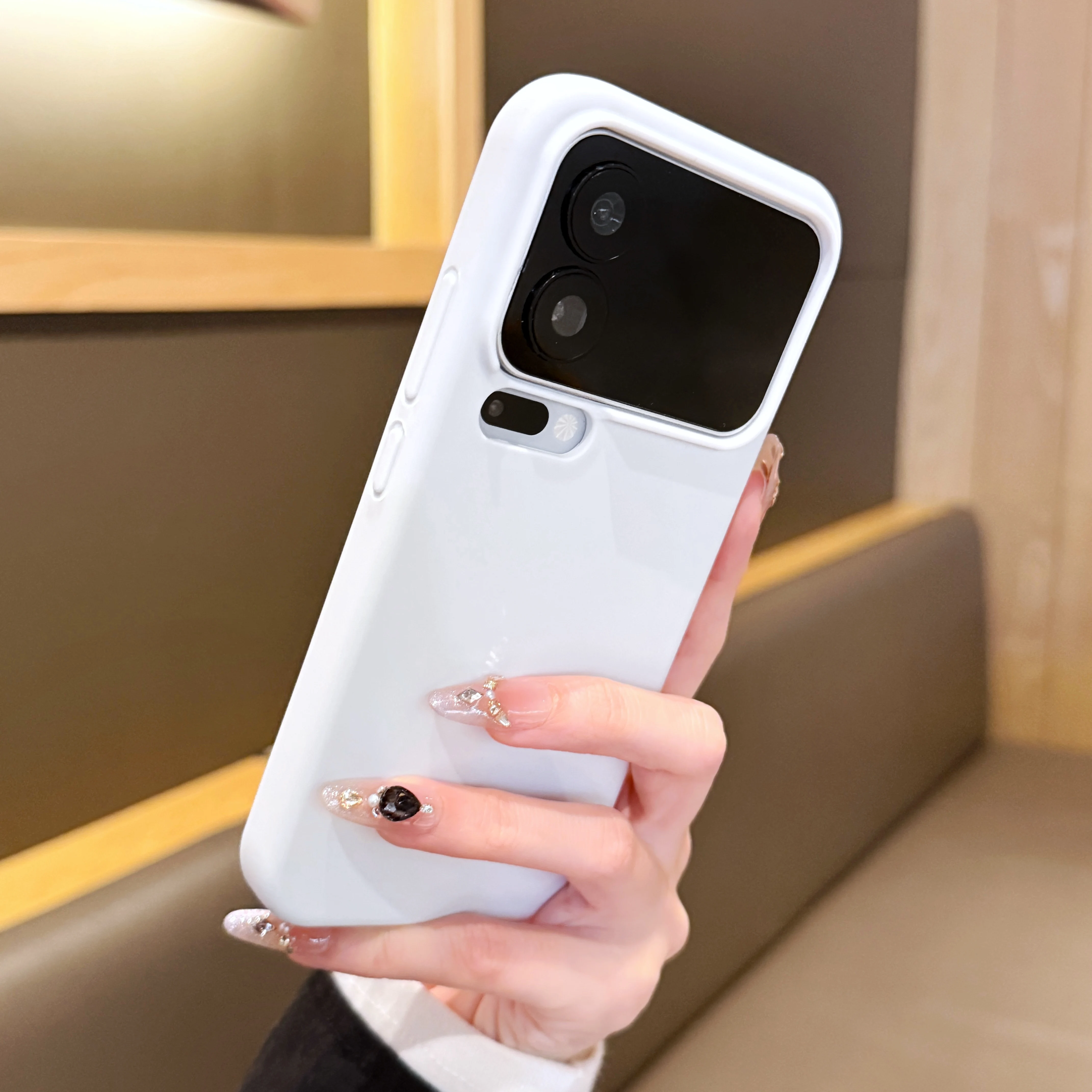Sleek Matte Shockproof Liquid Silicone Phone Case – Simple Bright Design