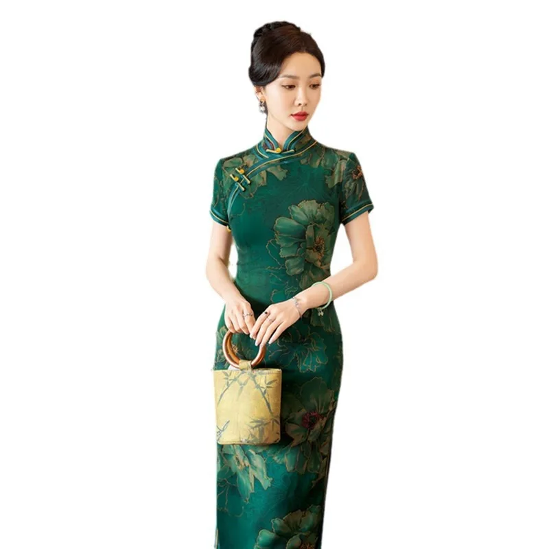 Elegante Abo Cinese Cheongsam Abo Tradizionale Orientale Donna Vintage Qipao Abi Da Palcoscenico Feste Da 67,43 € | DHgate