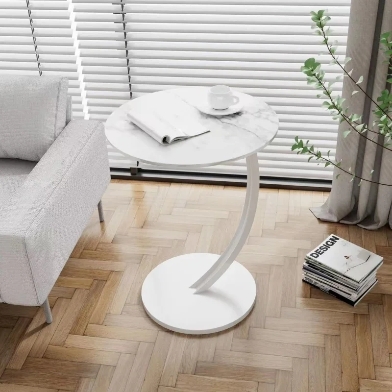 Small apartment movable household coffee table mini round bedside light small table