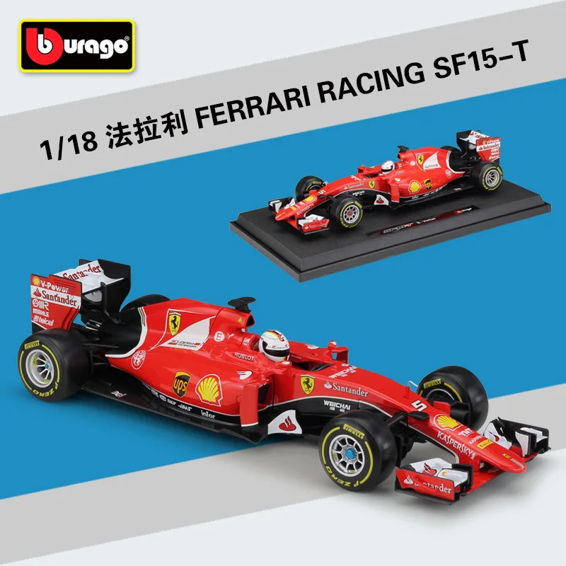 

Bburago 1:18 FERRARI RACING SF15-T F1 Racing Team Model Simulation Alloy Car Model B55