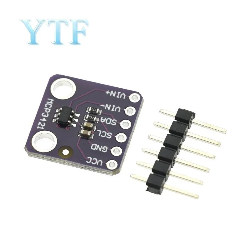 

MCP3421 I2C SOT23-6 delta-sigma ADC Evaluation Module Board For PICkit Serial Analyzer Module GY MCP3421
