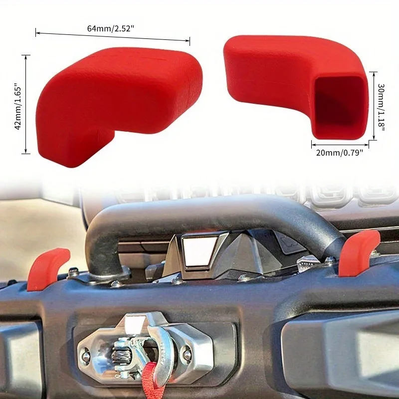 JIDIXIAN Copertura Protettiva per Gancio di Traino Anteriore per Jeep Wrangler JK/JL 2007 in poi e Gladiator JT 2018 in poi  34