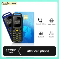 SERVO Mini Mobile Phone 2 SIM Cards Magic Voice Bluetooth Dialing Blacklist Low Radiation Smallest Button Cellphones Four Colors 1