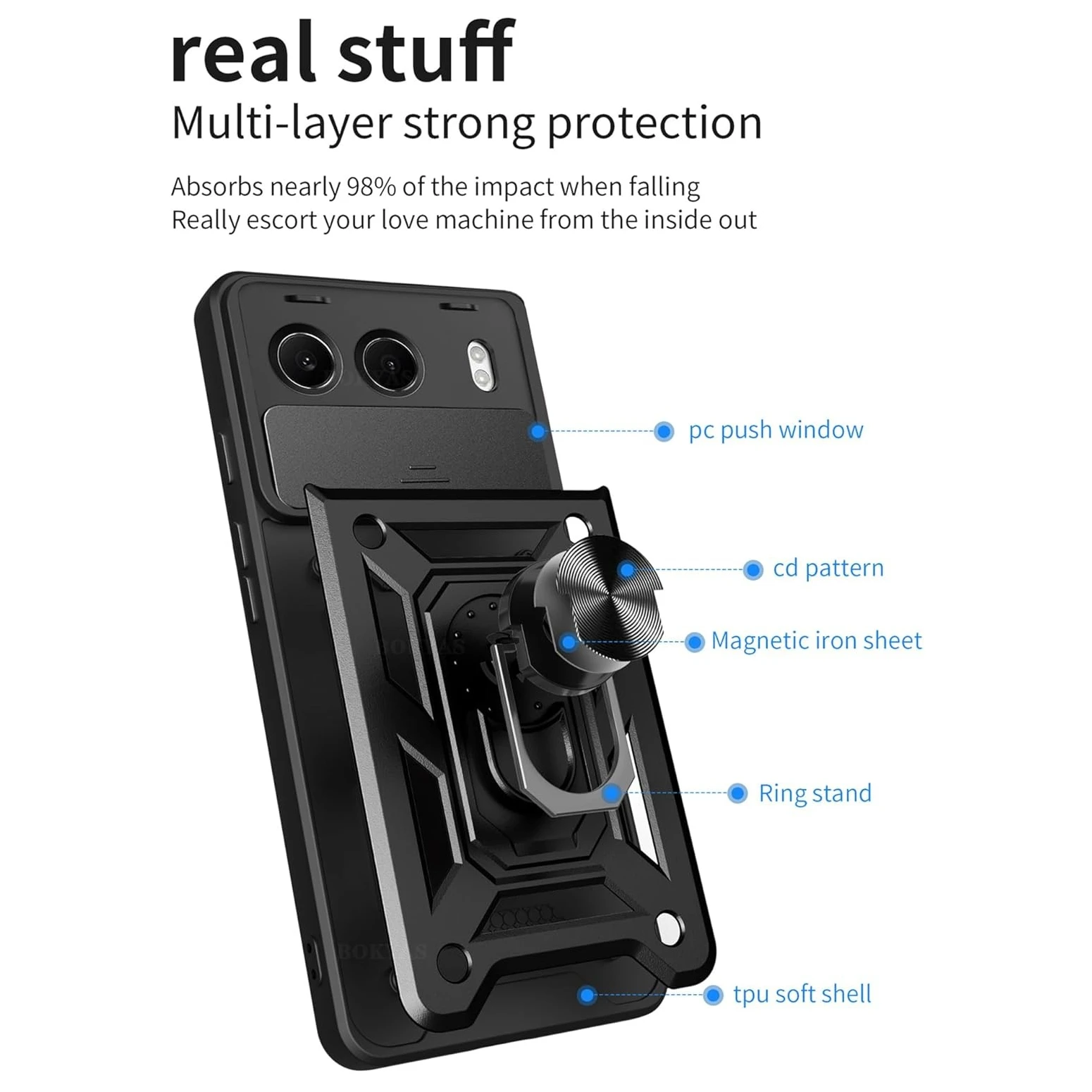 Kickstand Armor Case For OnePlus Nord 4 5G Cover With Lens Protection Ring Magnetic Holder Coque Fundas 6
