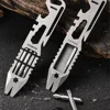 Titanium Alloy Multi-Function Crowbar for Outdoor Tour Bike Regulator Camping Hiking Various Screwdriver Bottle Opener 6