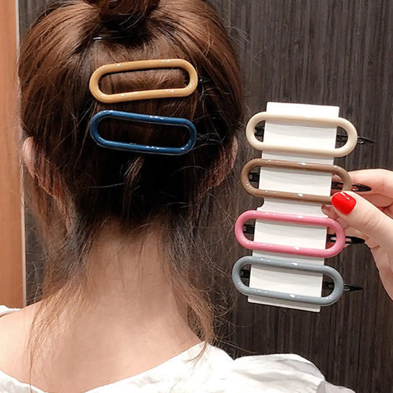 Koreanische Süße Mädchen Süße Haarnadel Farbe Nahtlose Pony Seite Clip Gebrochene Haar Clip Rand Clip Candy Farbe Kopfbedeckungen