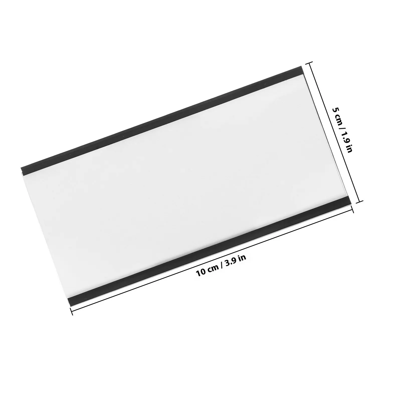 10세트 자석 라벨 홀더 투명 플라스틱 카드 삽입물 재사용 가능한 디스플레이 클립 창고 선반 냉장고 문 사무실용