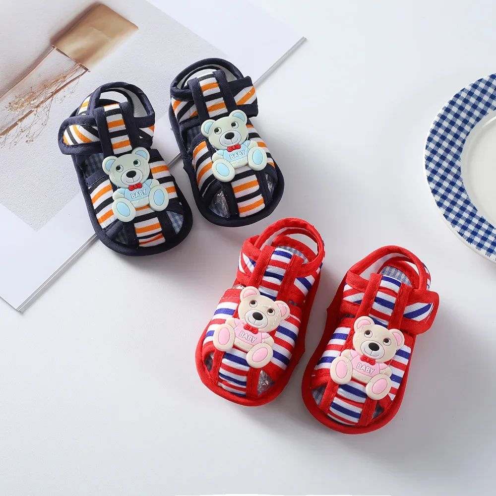 Newborn Kid Baby Girl Canvas Shoes Cartoon Sandals Summer Casual Hollow Soft Crib Baby Shoes First Prewalker Sandals Clogs kids sandals sandals and clogs baby sandals kids shoes clogs slippers
