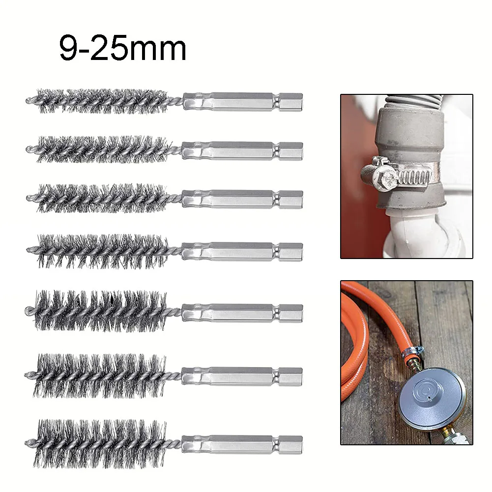 

Stainless Steel Wire Brush Drilling Brush Wire Tube Machinery Cleaning Brush Rust Cleaner Electric Drill Impact Power Tool Parts