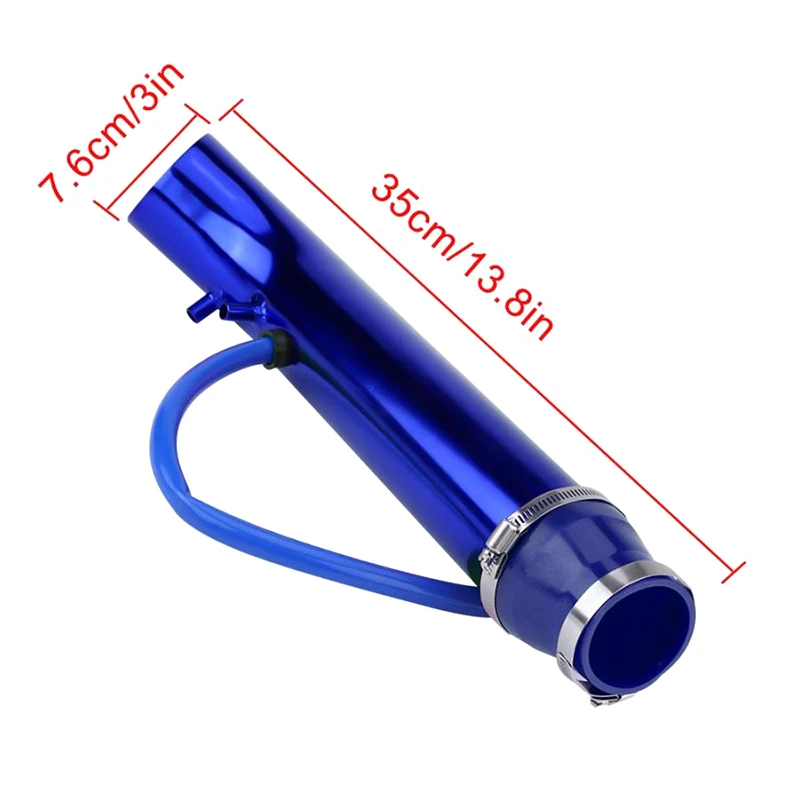New 76mm Car Refitted Winter Mushroom Head Air Filter Intake Pipe Filter High Flow High Cold Air Aluminum Pipe Kit