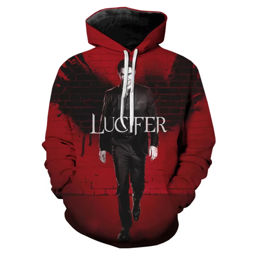 thumbnail image 1 of Sudadera con capucha de la popular serie de televisión Lucifer con estampado 3D para hombre, estilo Harajuku, de manga larga, de gran tamaño, para exteriores, ropa unisex para niños, 1 of 4