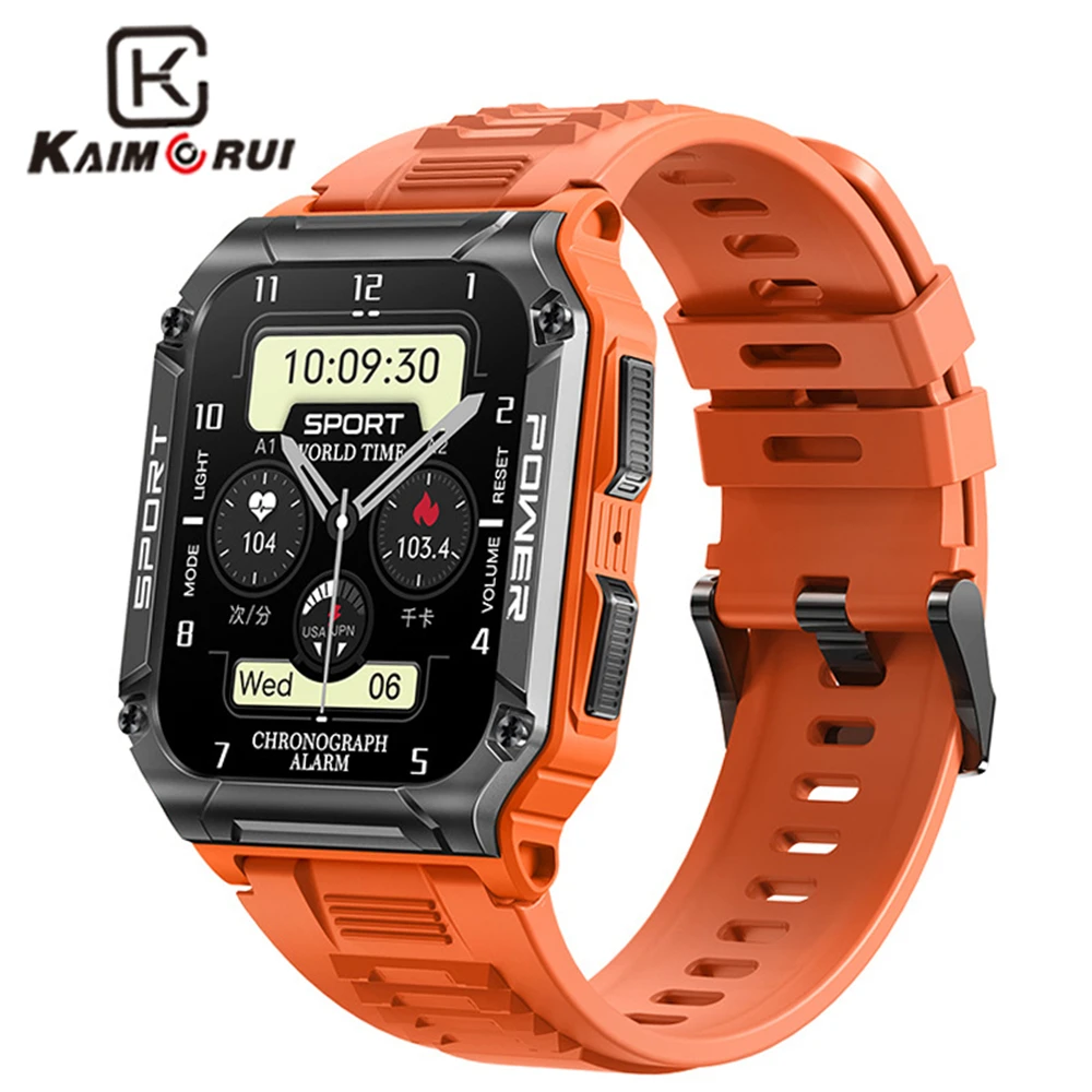 

KAIMORUI 1.95inch Bluetooth Call Smart Watch Men Outdoor Sport Fitness Tracker Compass Weather IP68 Waterproof Smartwatch Women