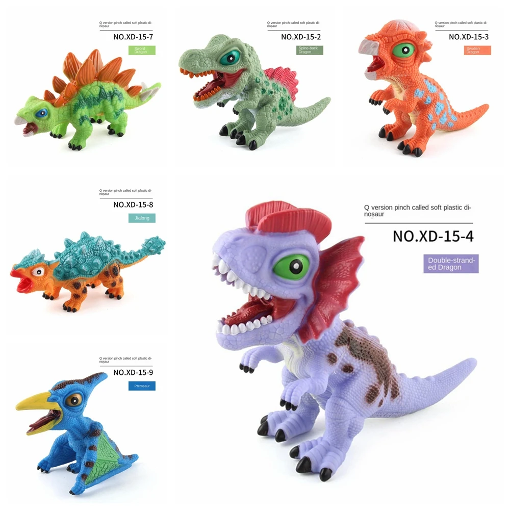 

Tyrannosaurus Squeeze Sound Dinosaur Soft Rubber Early Education Dinosaur Model Toy Mini Cartoon Simulation Pterosaurus Dragon