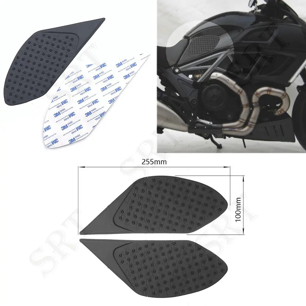 

Fit For Ducati Diavel Carbon Strada Cromo Motorcycle Accessories Tank Side Traction Anti Slip Pad Knee Grips Stickers 2011-2018