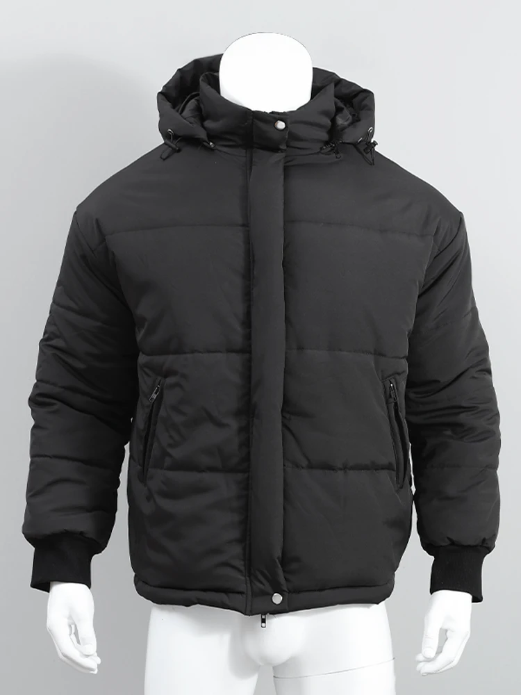 Down Jacket Winter Thicken Down Jacket Y2k Men's Letter Printed Padded Coat Men Punk Hoodies Jackets Male Fashion Warm Wadded Clothing