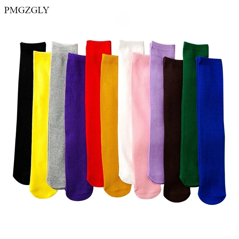 Girls' Socks Spring Autumn Candy Color Children's Over Knee Boy Kids Socks Winter Ins Trendy High Tube