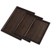 Elegant Wooden Rectangular Tea-Tray Solid Wood Tray Tea Cups Trays Stand Tray Wooden Hotel Dinner Plates Storage-Tray Tableware 6