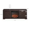 Modern Farmhouse 58" TV Stand with 18" Electric Fireplace & Media Entertainment Center TV up to 65" Infrared Fireplace Heater 2