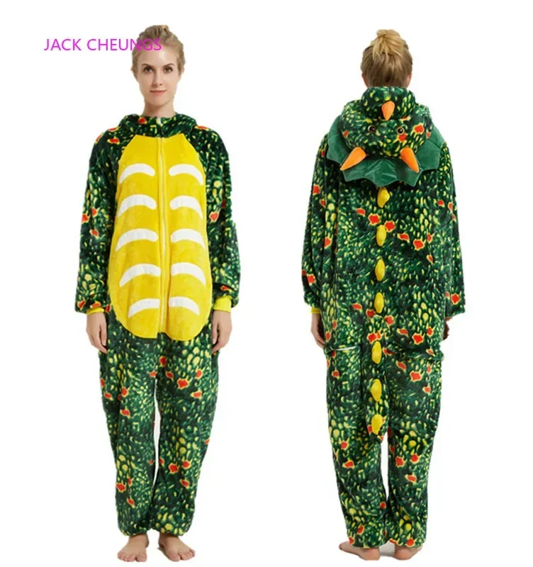 Cartoon Animal Onesie Pajamas Flannel Cosplay Dinosaur The Lion King Pyjamas Kigurumi Pijama