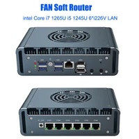 6*2.5G intel i226-V 12th Gen i7 1265U Fan Mini PC i5 1245U 2*DDR5 NVMe Proxmox pfSense Computer Firewall Soft  Router i3 1215U 1