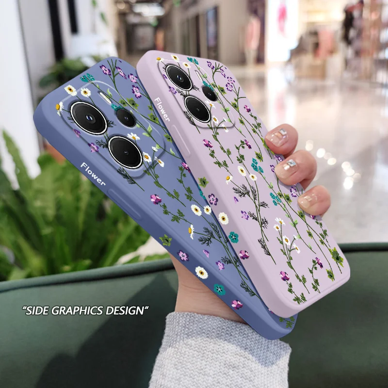 Floral Vine Liquid Silicone Phone Case