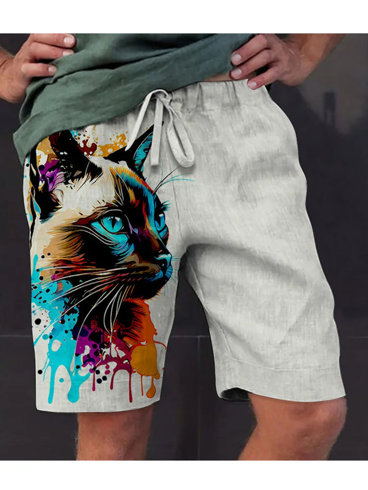 3D Patriotic Skull Print Men's Shorts Comfortable Stretchy Suorts Summer Clothing Oversized Sport Shorts Runing Quick Dry Shorts