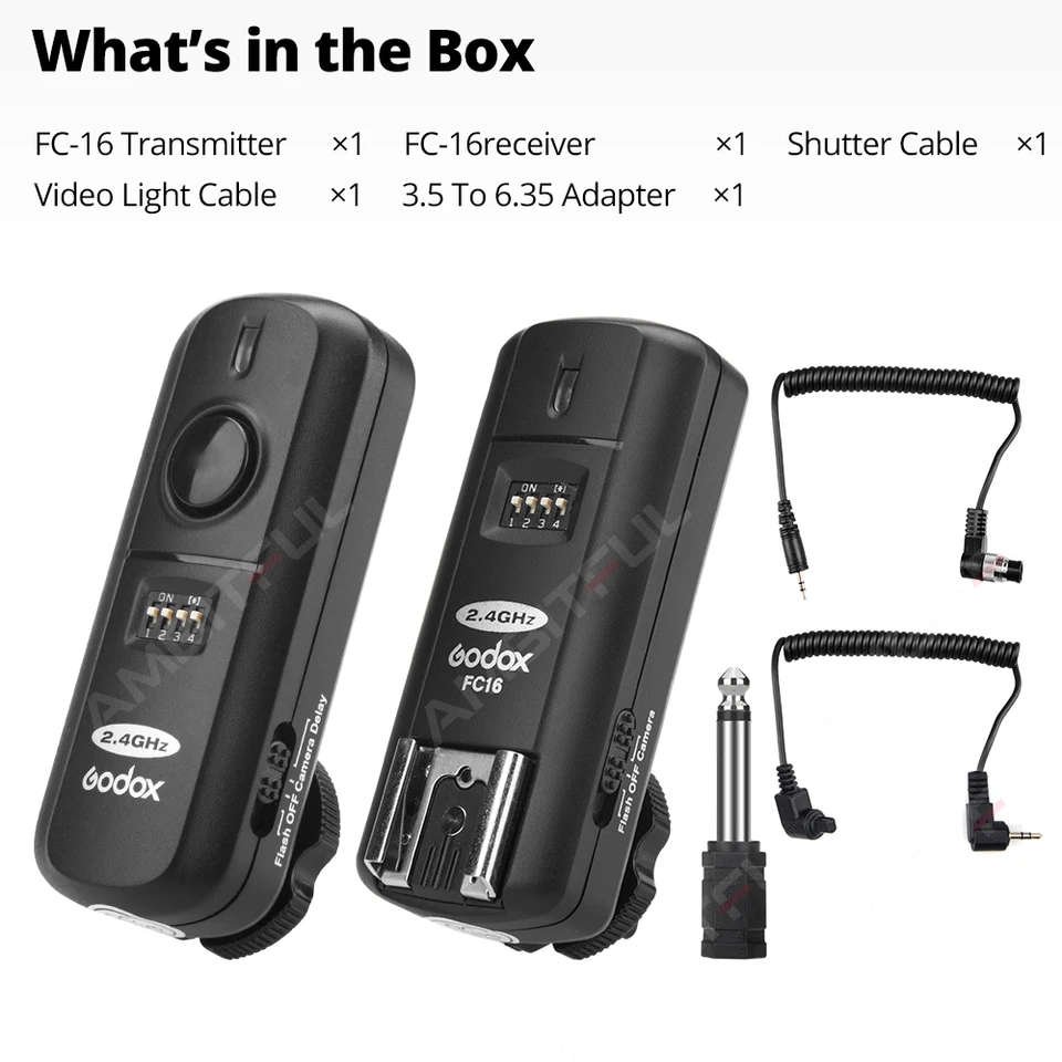 Godox FC-16/C Télécommande Sans Fil 2.4GHz, Déclen... - Grandado