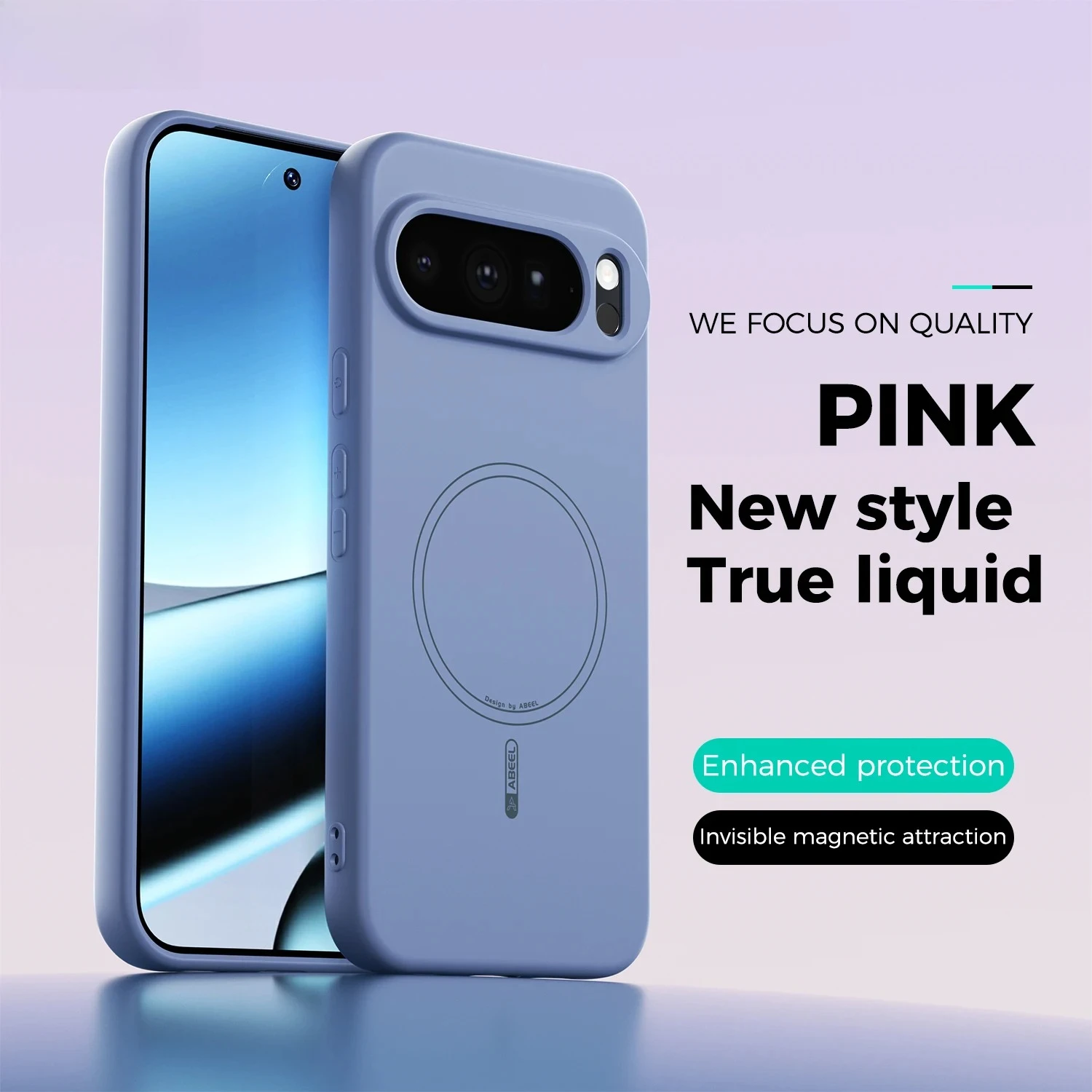 Liquid Silicone Magnetic Shockproof Phone Case with Bumper Cover