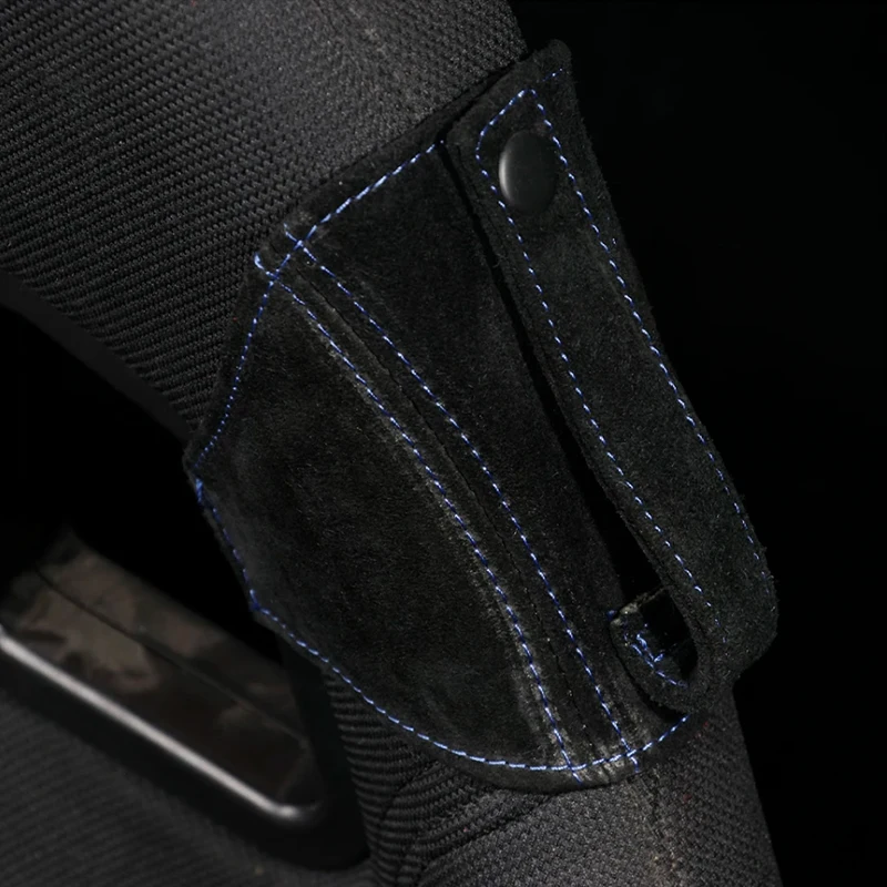 JDM 레이싱 카 버킷 안전벨트 거치대 보호대, 진짜 스웨이드 안전벨트 가이드, 레드 라인, 블루 라인, 블랙 라인