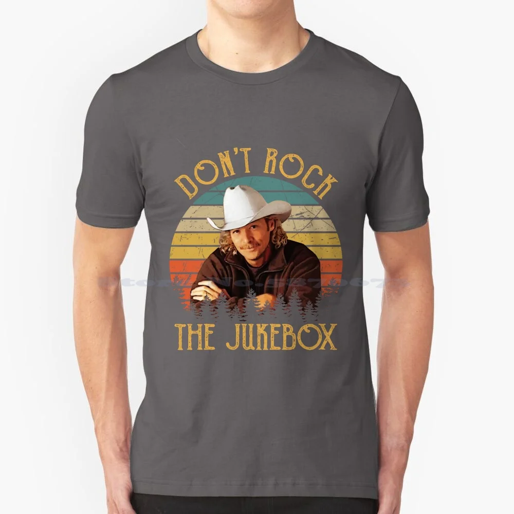 Stile Vintage Alan Tee Jackson Non Rock The Jukebox T Shirt 100% Cotone Tee Vintage Style Alan Jackson Dont The Jukebox