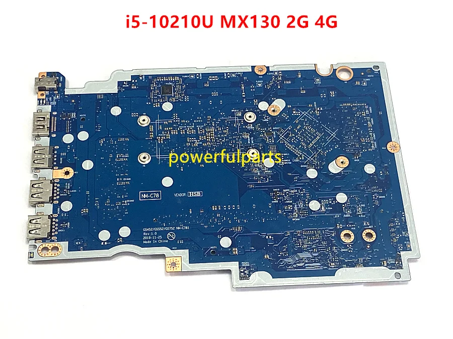 100% working for ideapad 3-15IML05 motherboard with I5-10210U cpu MX130_2G_4G 5B20S44238 GS452 NM-C781 tested ok budget pc motherboard Motherboards
