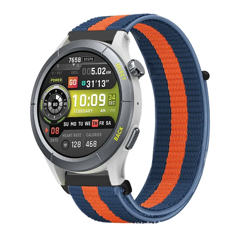 Sport Nylon Loop Band, Breathable and Adjustable, 20mm/22mm