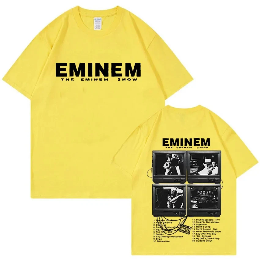 Rapper Eminem World Tour Graphic T Shirts Men's Women Hip