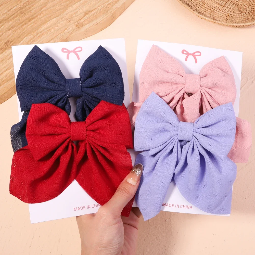 Hair accessories 2Pcs/Set Bowknot Hair Clips For Baby Girls