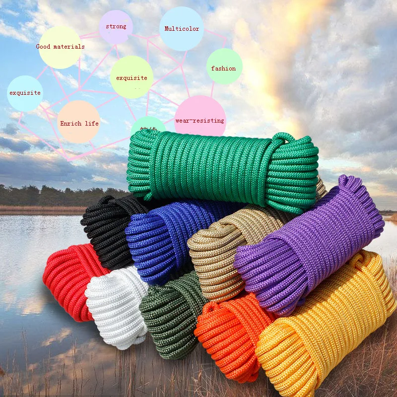 10M 3mm Parachute Cord Lanyard Rope Type Climbing Camping Survival Equipment DIY Jewelry Making Home Decoration