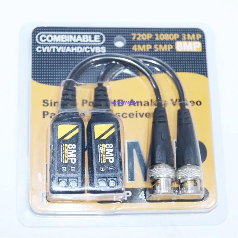 

10 Pairs 8MP Passive HD Video Balun Transmission 1 Channel 4K BNC CCTV Twisted Pair Transmitter For AHD CVI TVI CVBS Camera