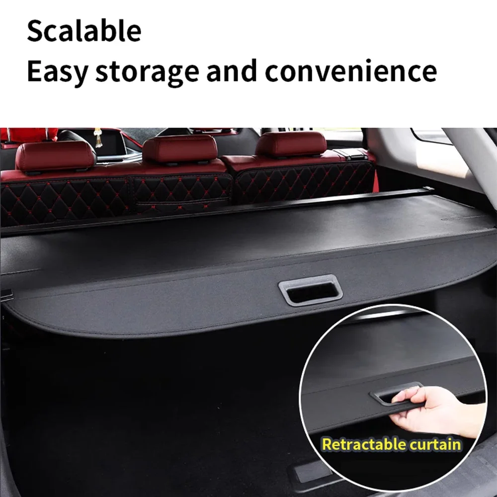 VESUL Retractable Rear Trunk Cargo Cover Compatible with Cadillac XT5  2023-2017 Security Shade Shield Tonneau Cover Anti-Peeping Luggage Privacy