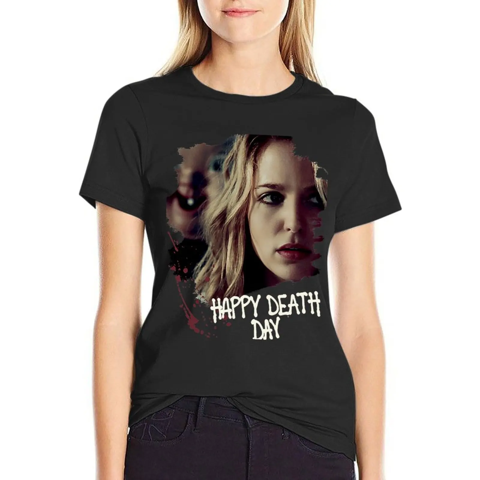 

Happy Death Day T-shirt female Short sleeve tee kawaii clothes Women tops