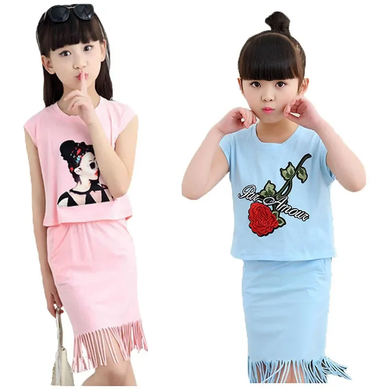 

Children's Dress for Girls Party Clothing Summer Sleeveless Toddler Clothes 6 -12 Years